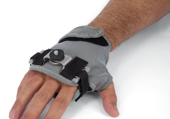 Adjustable adapter for mounting flashlight to the hand Best Divers, grey