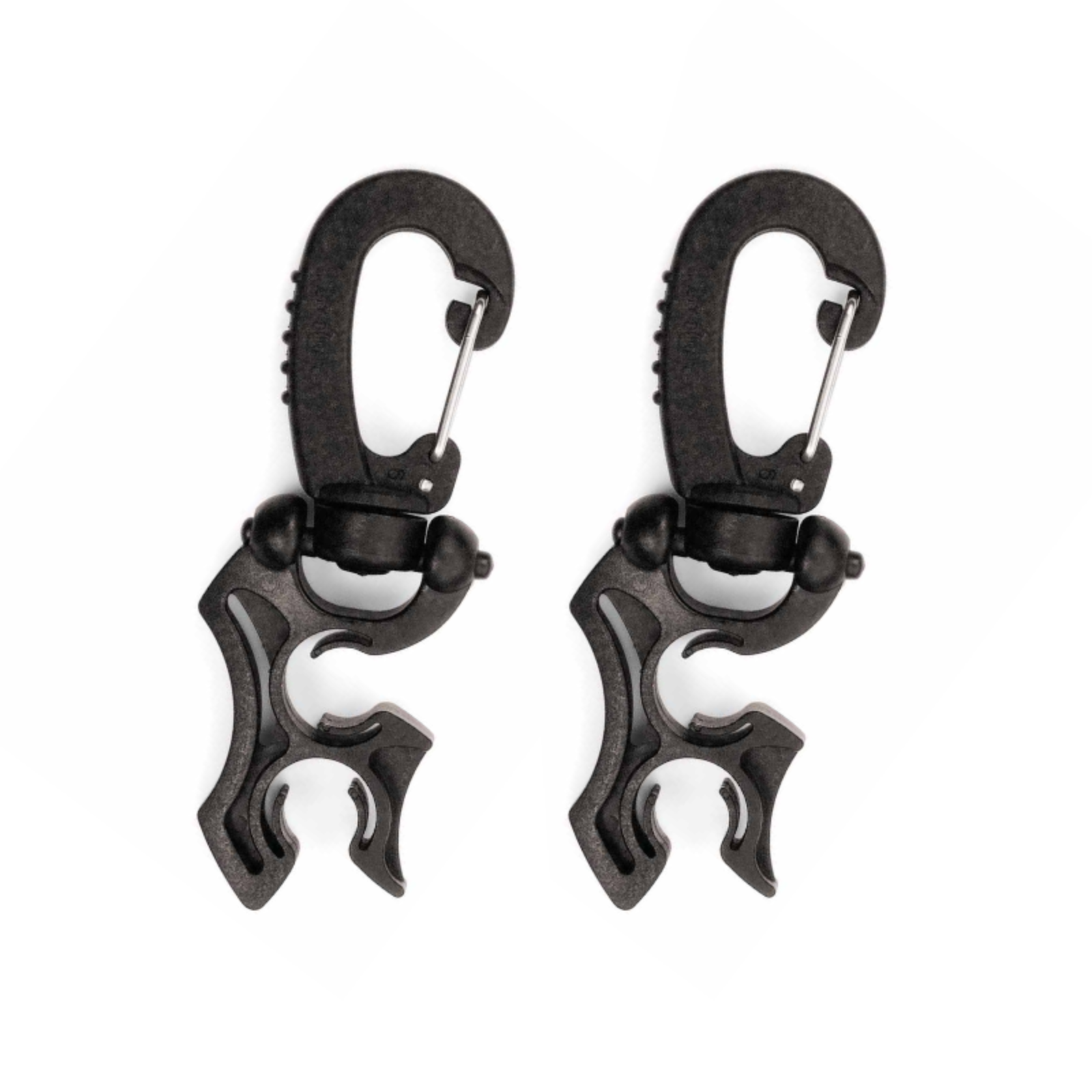 Holder for 2 hoses, black, 1 piece