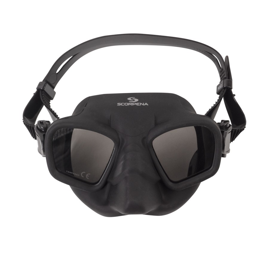 Mask Scorpena T, black with smoke mirror lenses