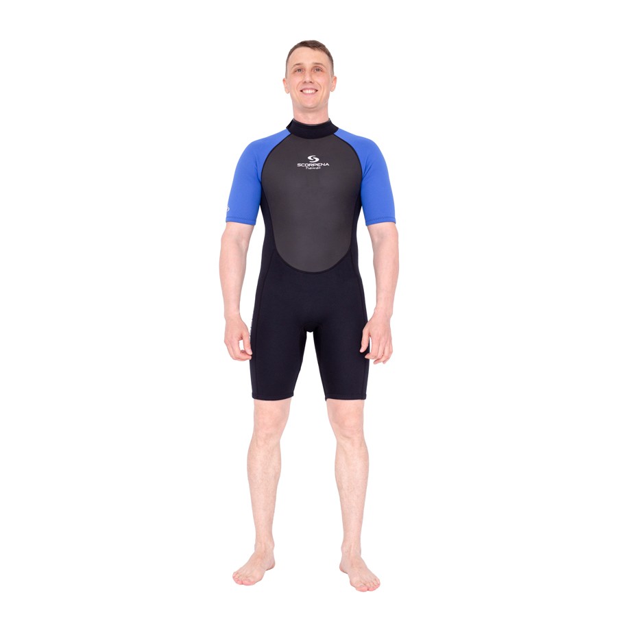 Wetsuit Scorpena Hawaii Shorty, 3-2 mm, deep blue