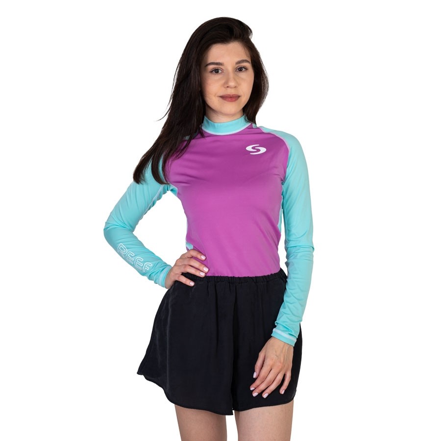Rashguard Scorpena REEF, violet & mint