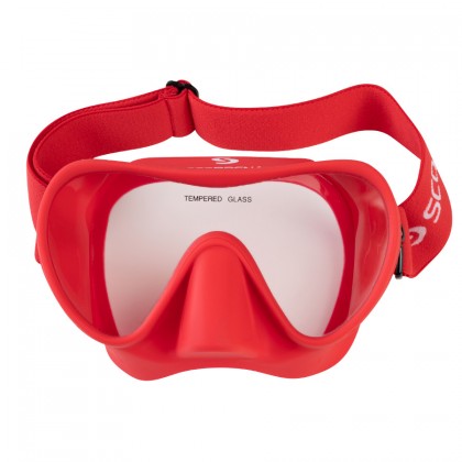 Mask Scorpena N3 red, elastic strap