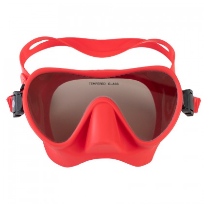 Mask Scorpena N3, red with smoke mirror lenses