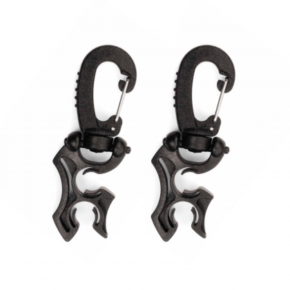 Holder for 2 hoses, black, 2 pieces