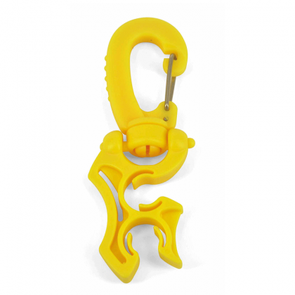 Holder for 2 hoses, yellow, 1 piece