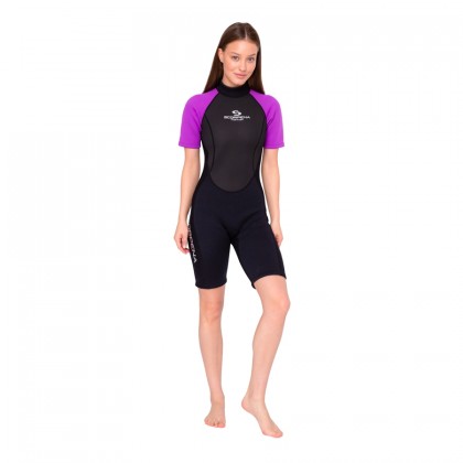 Wetsuit Scorpena Hawaii Shorty, 3-2 mm, sky purple
