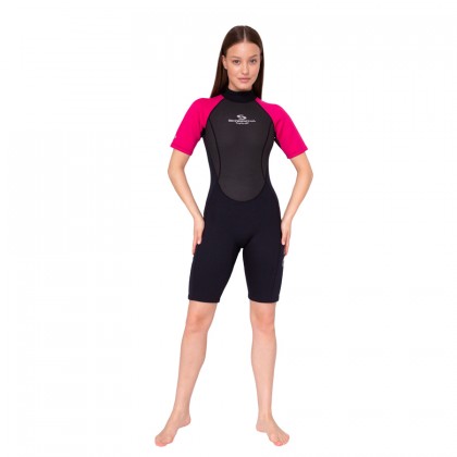 Wetsuit Scorpena Hawaii Shorty, 3-2 mm, pink