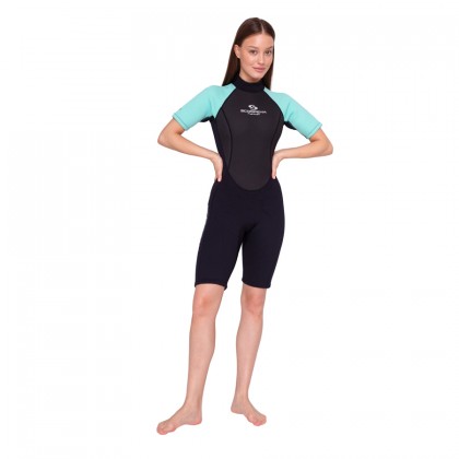 Wetsuit Scorpena Hawaii Shorty, 3-2 mm, mint