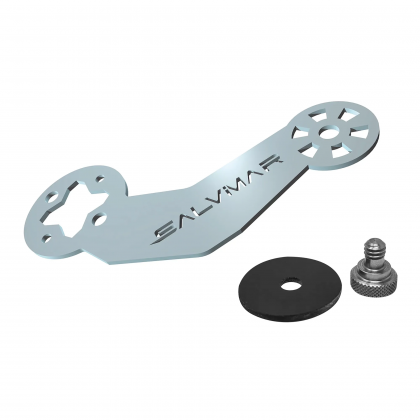 Camera mount for Salvimar rubber speargun, stainless steel