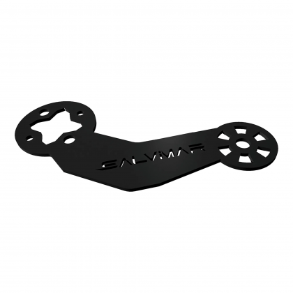 Camera mount for Salvimar rubber speargun, black aluminium