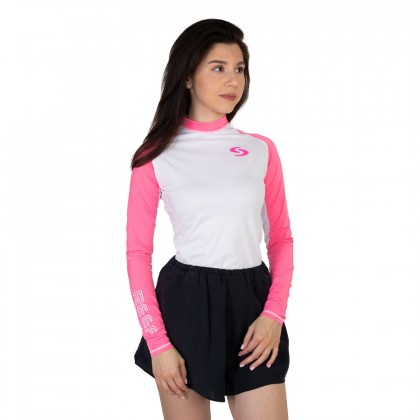Rashguard Scorpena REEF, white & pink